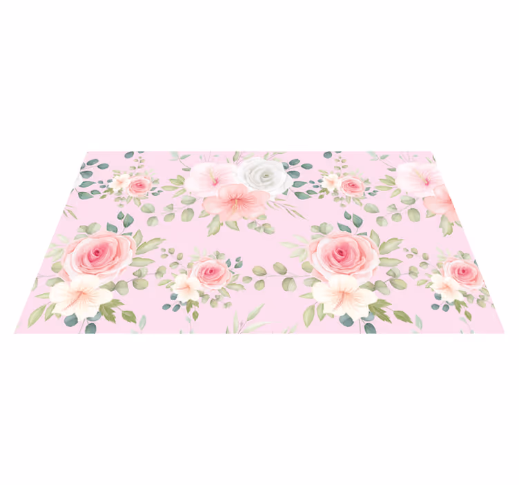 Graceful blossom floral vinyl carpet - TenStickers