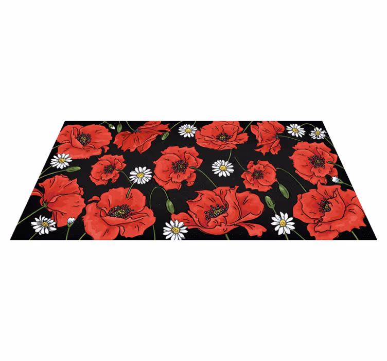 Radiant Botanical Illustration floral vinyl carpet - TenStickers