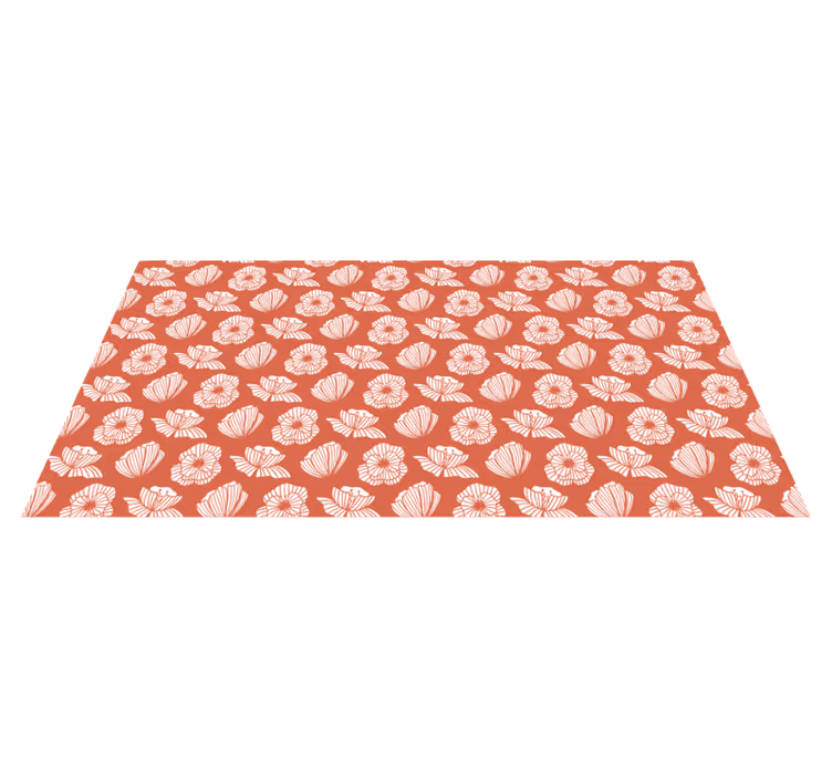 Botanical Component floral vinyl carpet - TenStickers