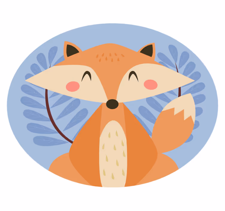 Fox illustration kids vinyl carpet - TenStickers