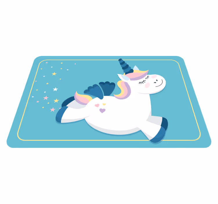 Cute Unicorn Gallop kids vinyl carpet - TenStickers