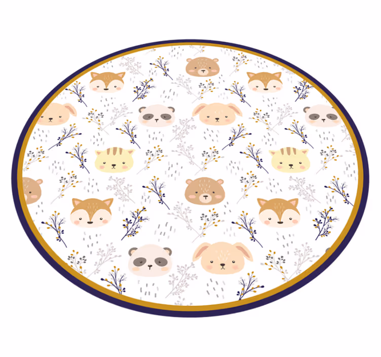 Adorable forest creatures kids vinyl carpet - TenStickers