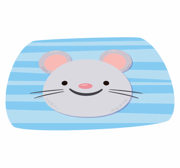 Cute Mouse Face kids vinyl carpet - TenStickers