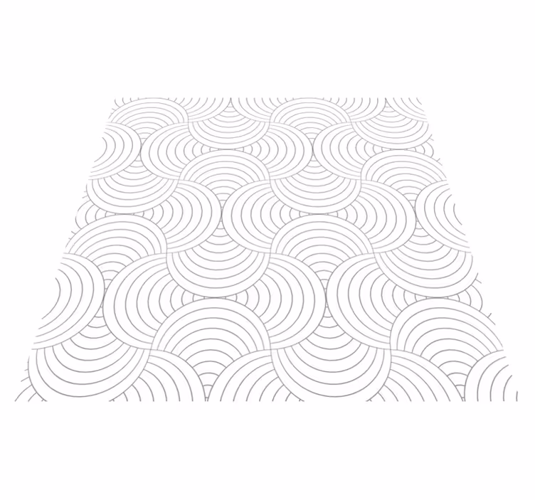 Curved line pattern minimalist vinyl carpet - TenStickers
