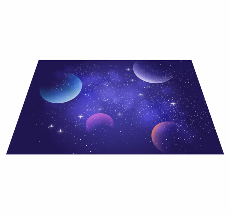 COSMIC SPACE SCENE star vinyl carpet - TenStickers