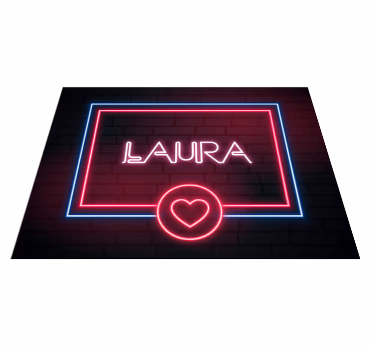 Neon Sign Love custom vinyl carpet - TenStickers