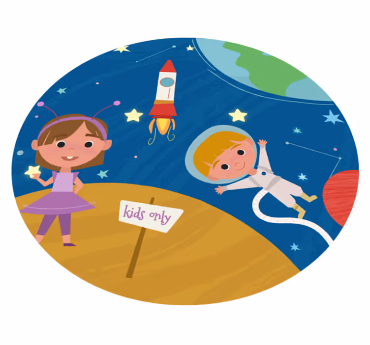 Space Adventure Fun game vinyl carpet - TenStickers