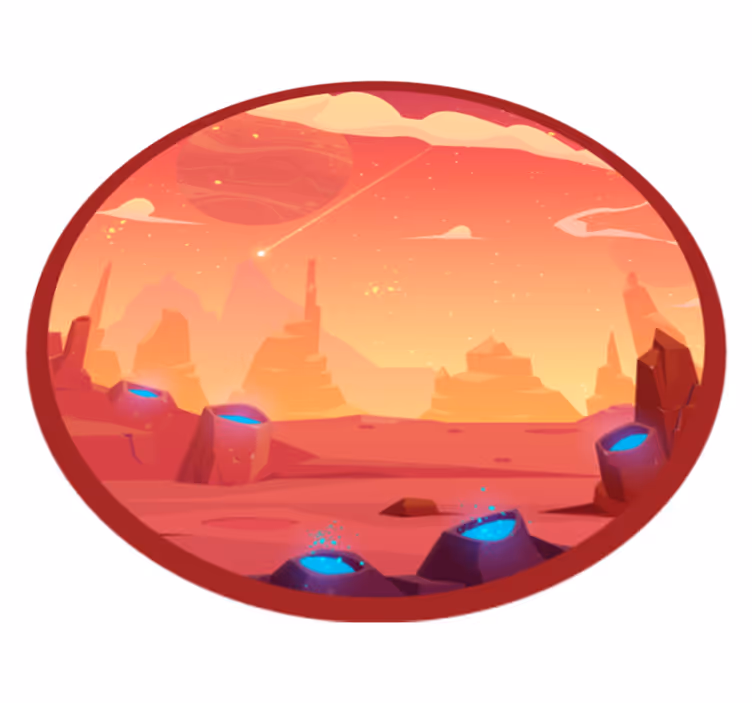Cosmic Desert Scene star vinyl carpet - TenStickers