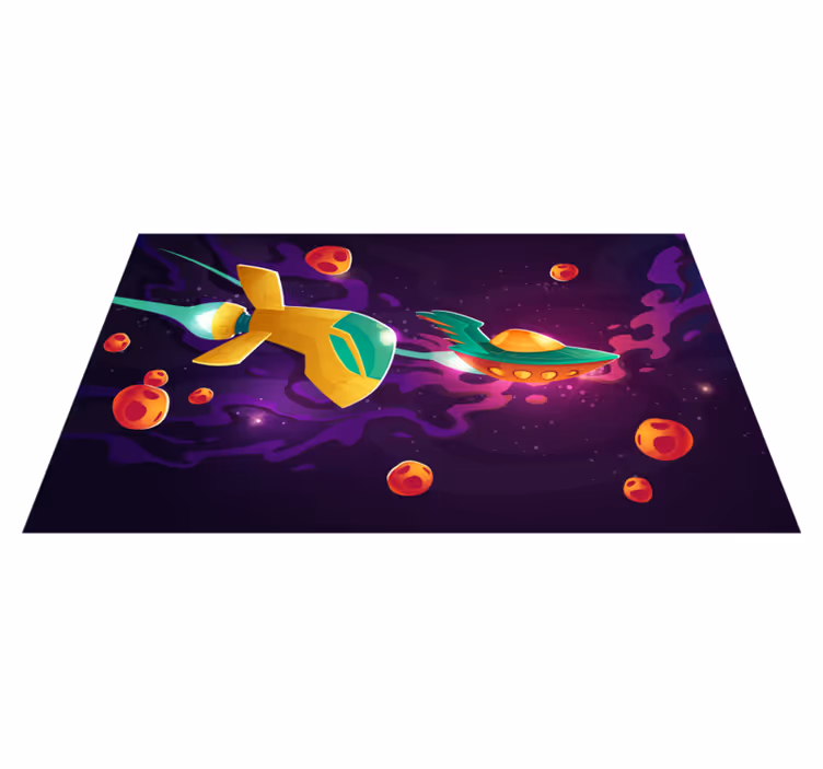 Cosmic Journey Concept kids vinyl carpet - TenStickers