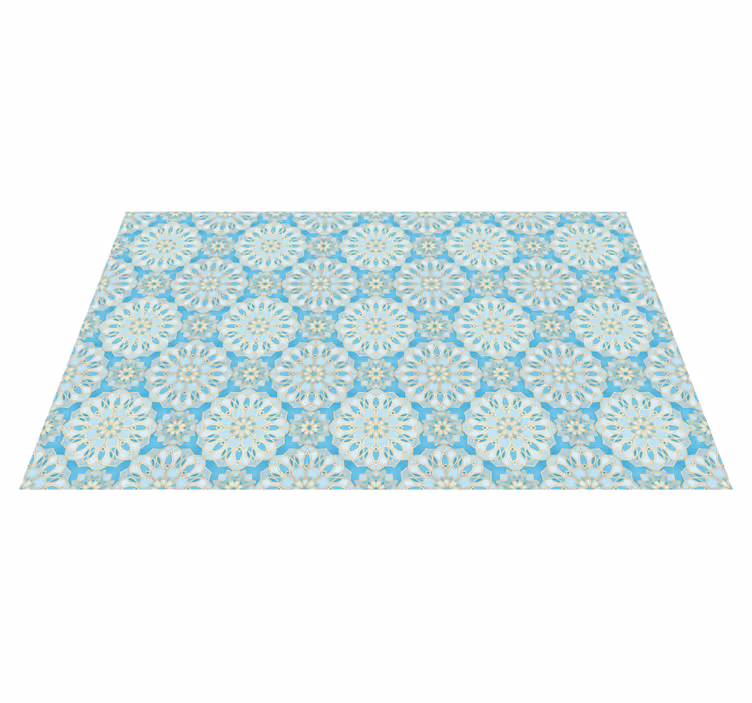 Intricate floral patterns tile vinyl carpet - TenStickers