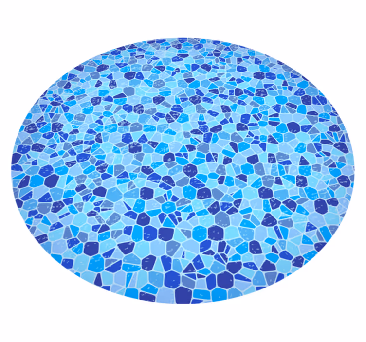 Mosaic Blue Texture marble vinyl carpet - TenStickers