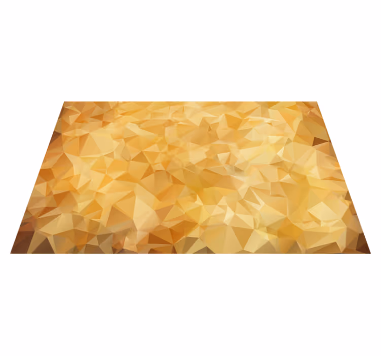 Golden Pattern geometric vinyl carpet - TenStickers