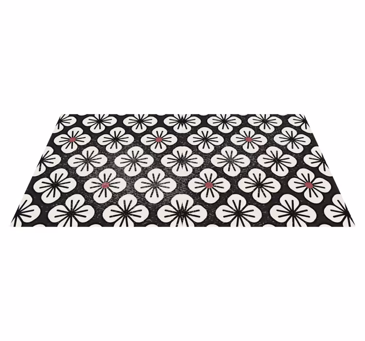 Stylish brown clovers floral vinyl carpet - TenStickers