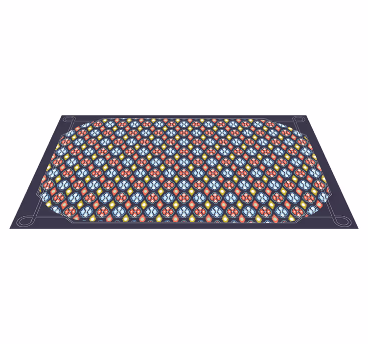 Colorful mosaic composition entrance hall vinyl carpet - TenStickers