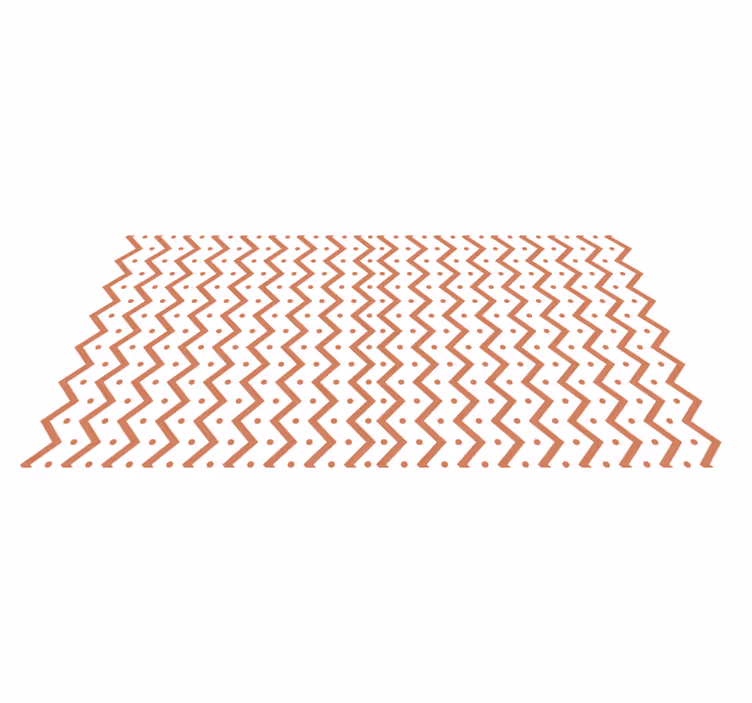 Zigzag and Dots geometric vinyl carpet - TenStickers
