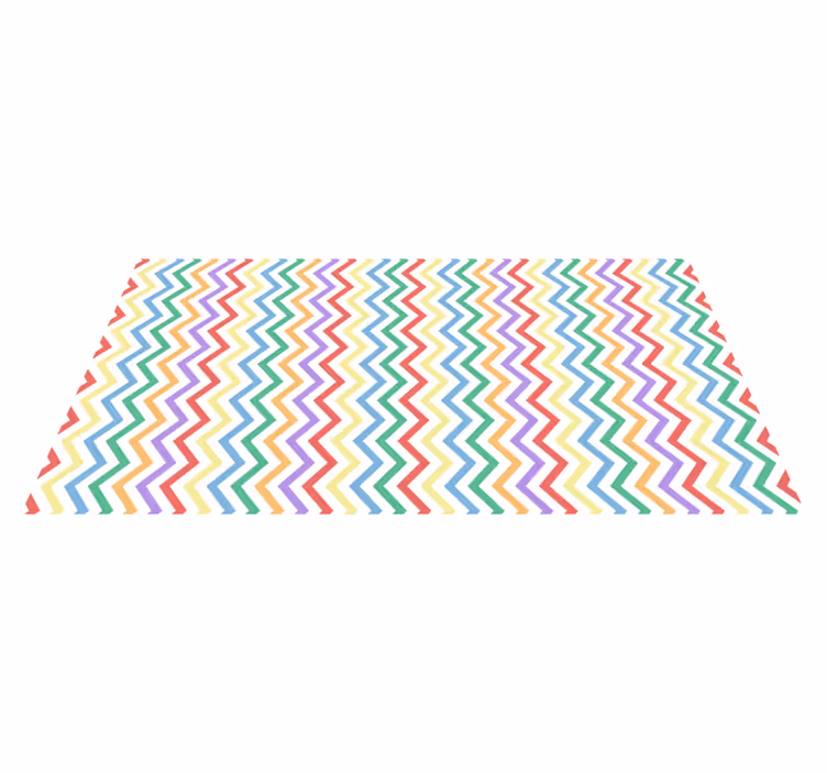 Vibrant Zigzag Motif geometric vinyl carpet - TenStickers