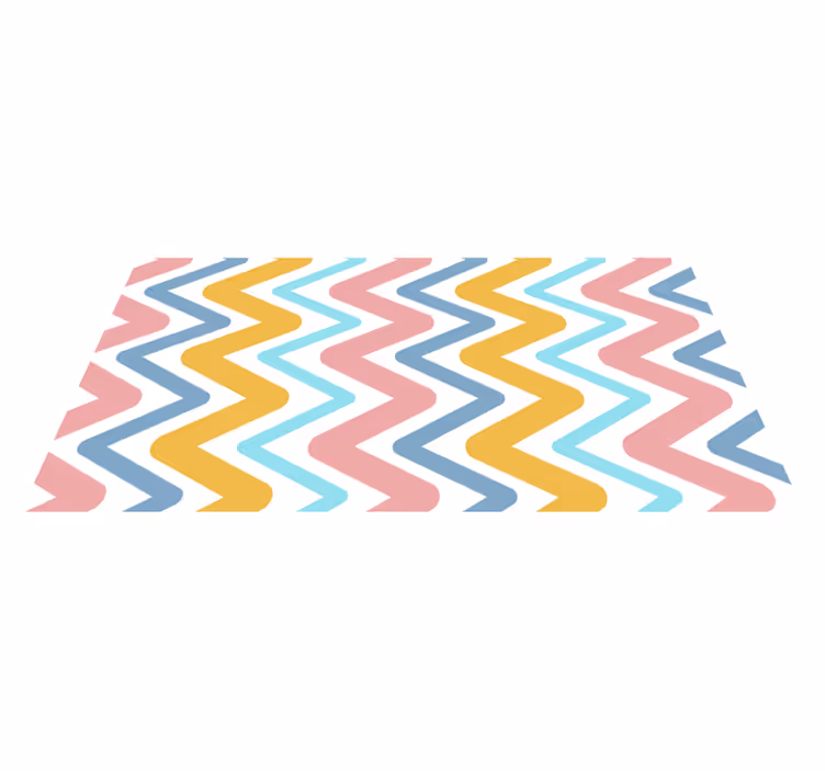 Lively Zigzag Concept geometric vinyl carpet - TenStickers