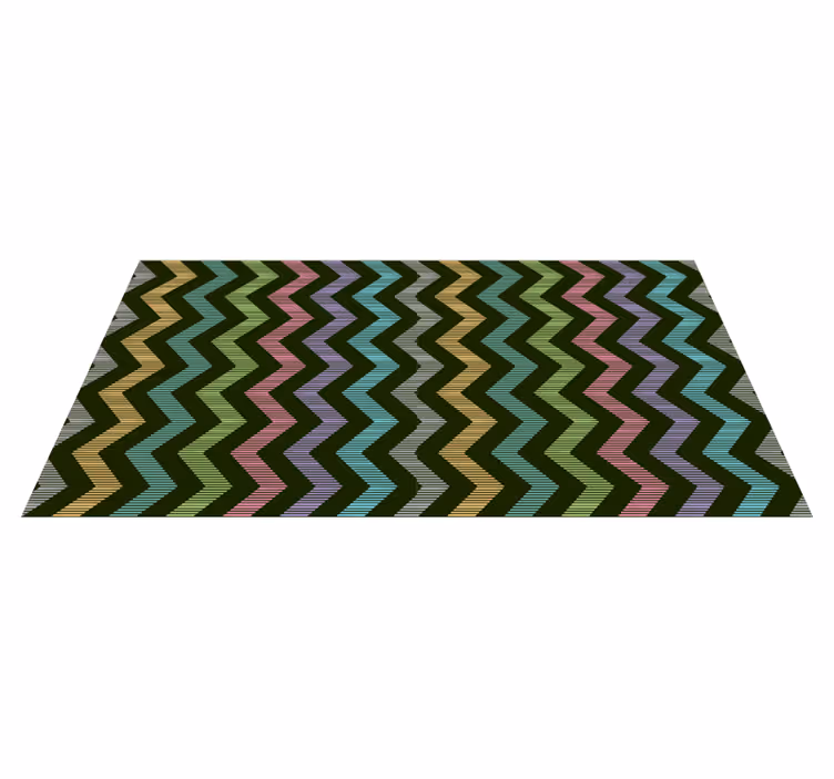 Colorful Zigzag Pattern striped vinyl carpet - TenStickers