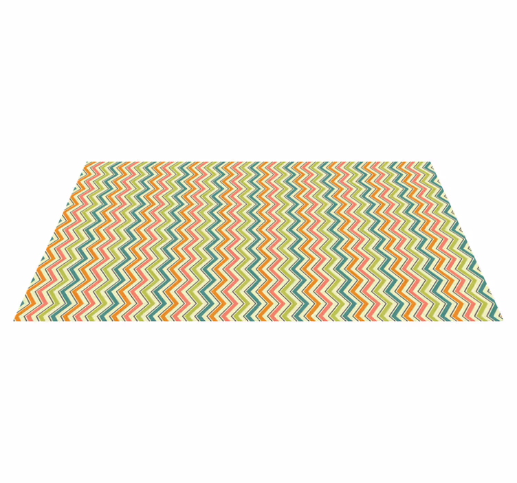 Chevron zigzag motif geometric vinyl carpet - TenStickers
