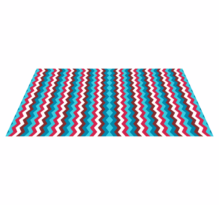 Zigzag Wave Pattern geometric vinyl carpet - TenStickers