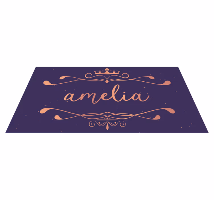 Personalized Name Mat custom vinyl carpet - TenStickers