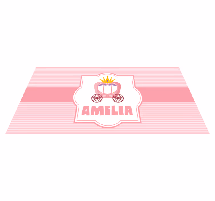 Custom princess carriage kids vinyl carpet - TenStickers
