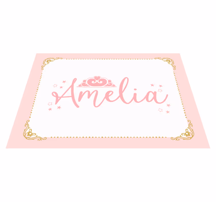 Custom crowned design kids vinyl carpet - TenStickers
