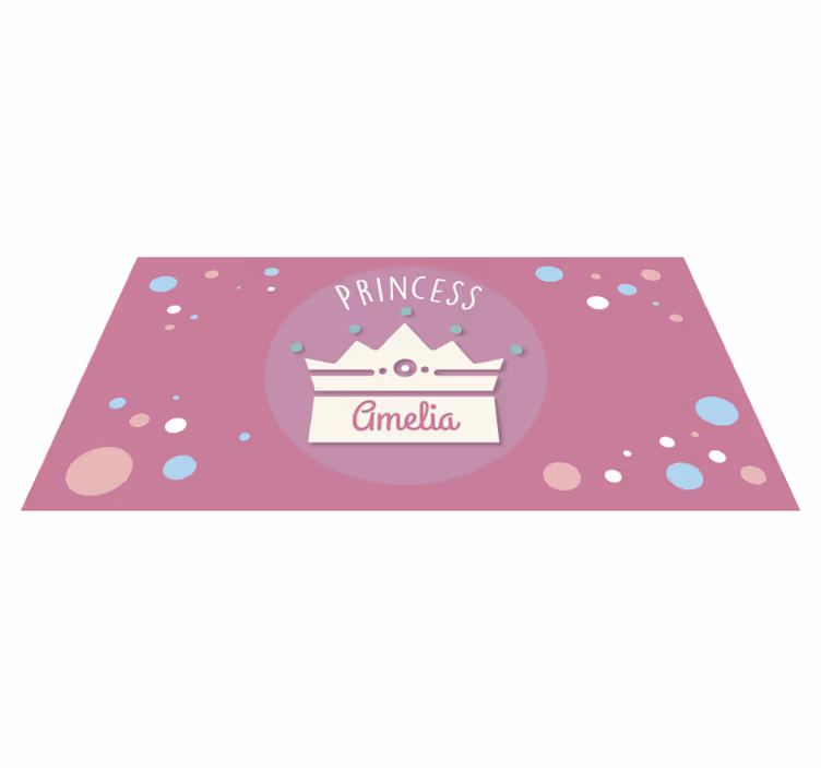 PRINCESS CROWN ART custom vinyl carpet - TenStickers