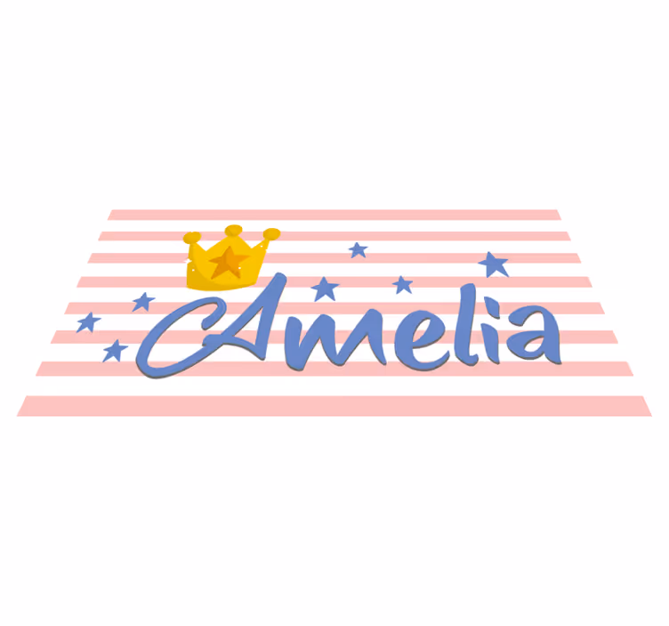 Custom crown and stars kids vinyl carpet - TenStickers