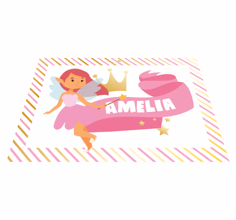 Custom fairy princess kids vinyl carpet - TenStickers