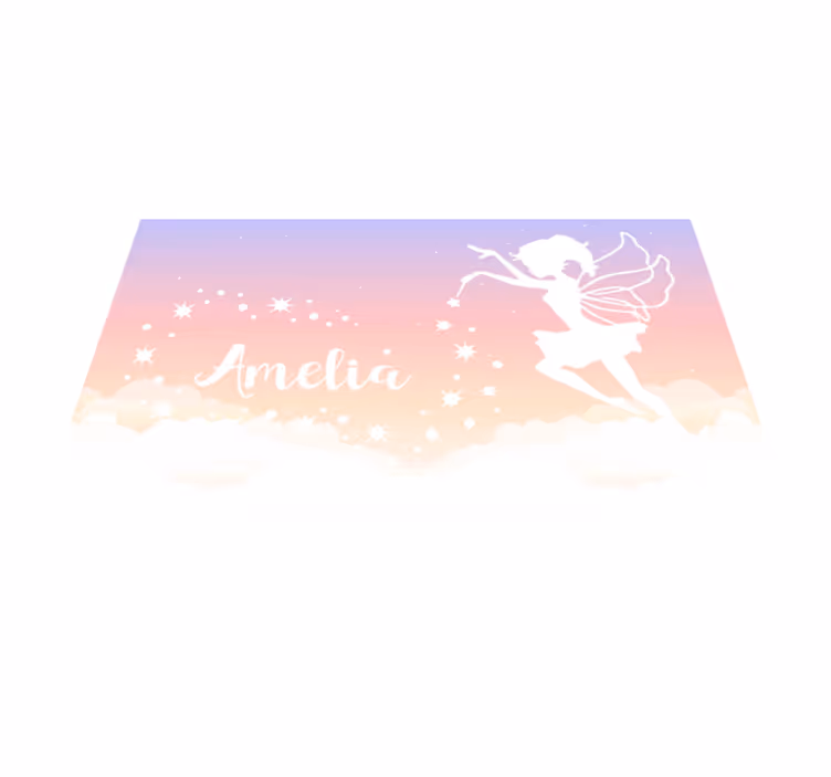 Personalized fairy cloud custom vinyl carpet - TenStickers