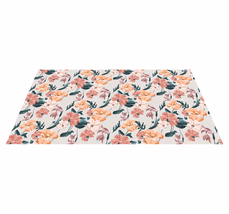 Floral vinyl carpet botanical delight - TenStickers