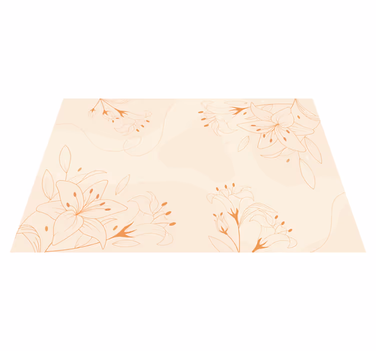 Elegant Botanical Component floral vinyl carpet - TenStickers