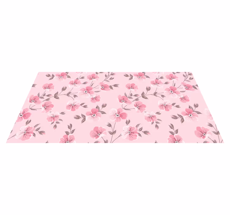 Blossom Pink Serenity floral vinyl carpet - TenStickers