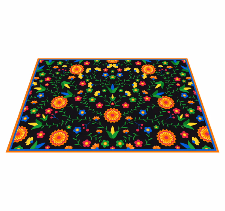 Colors Vibrant Motif floral vinyl carpet - TenStickers