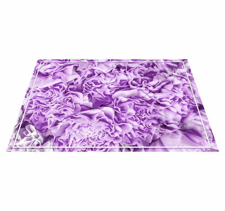 Vibrant Purple Blooms floral vinyl carpet - TenStickers