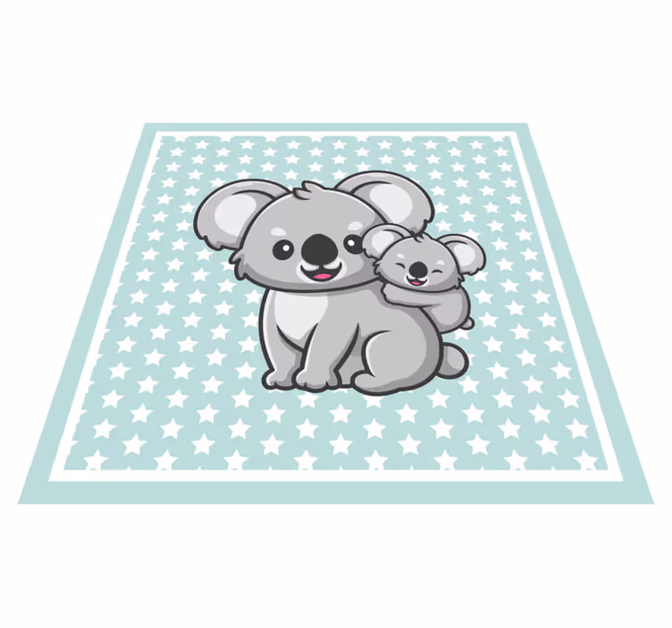 Mum and baby koalas kids vinyl carpet - TenStickers