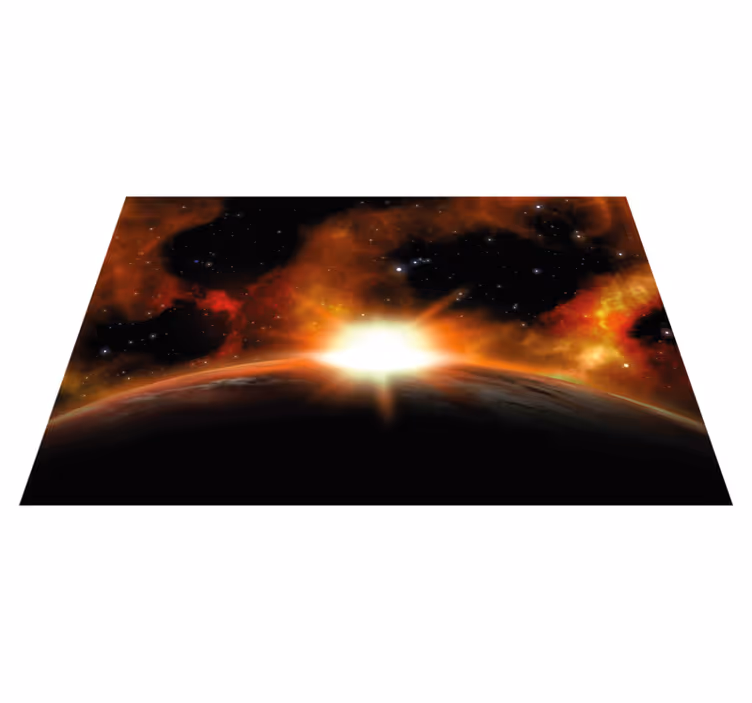 Celestial sunrise glow star vinyl carpet - TenStickers