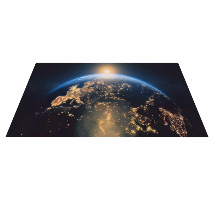 Earth from above world map vinyl carpet - TenStickers
