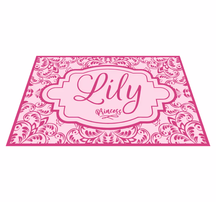 Princess Floral Design custom vinyl carpet - TenStickers