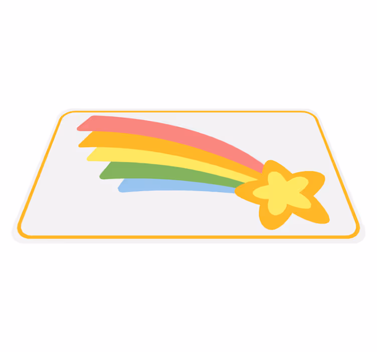 Rainbow Star Motif kids vinyl carpet - TenStickers
