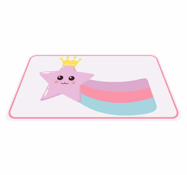 Starry Crown Charm kids vinyl carpet - TenStickers
