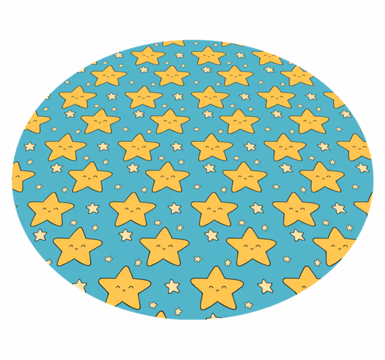Cheerful Star Pattern kids vinyl carpet - TenStickers