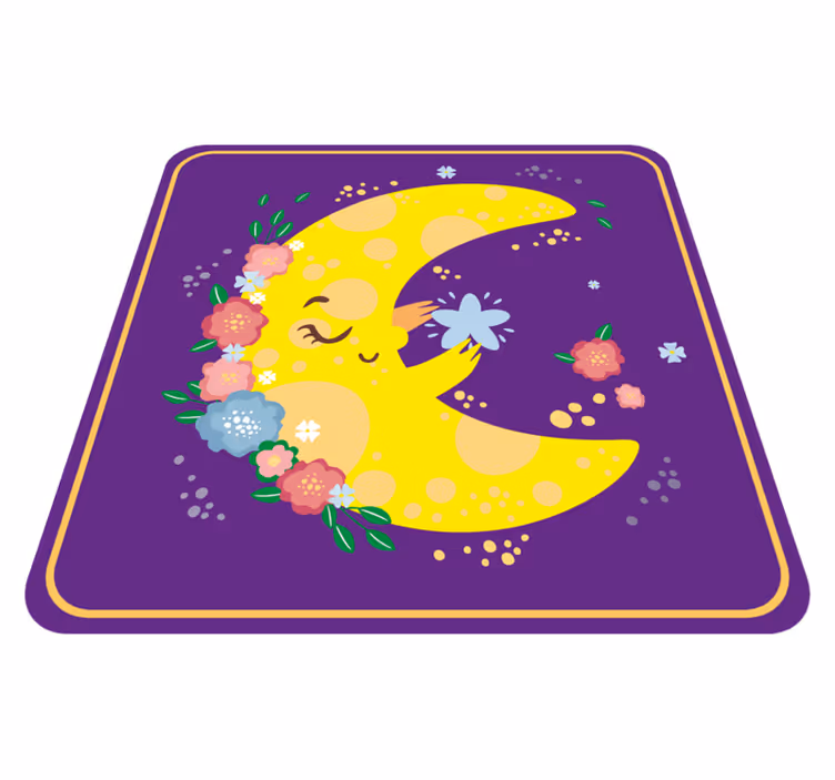 Cheerful Moon Blossom star vinyl carpet - TenStickers