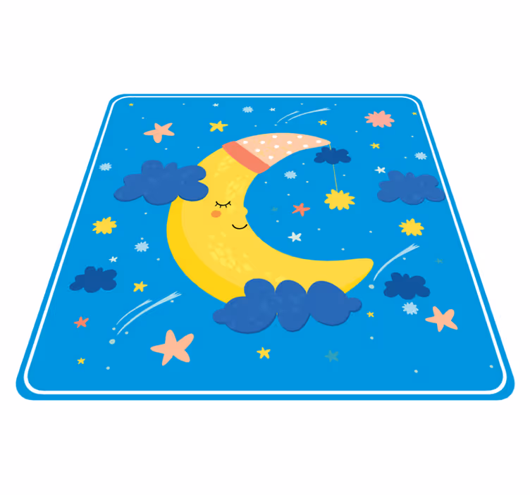 Smiling Moon star vinyl carpet - TenStickers