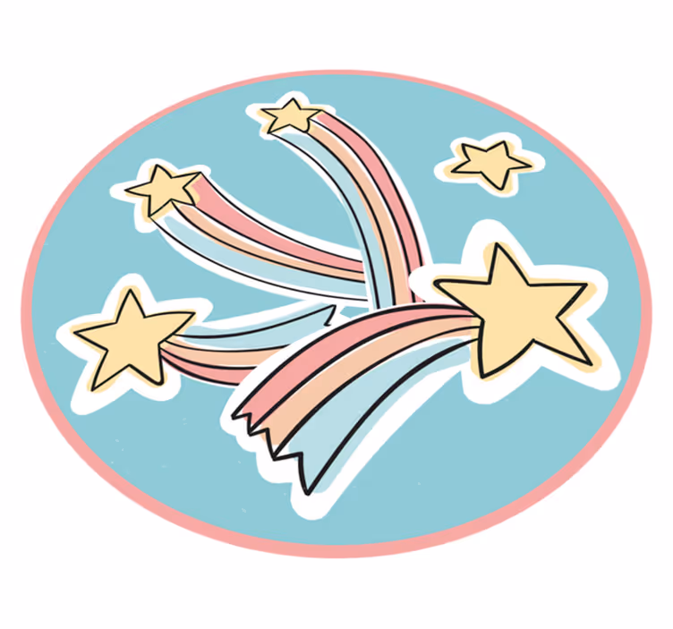 COLORFUL RAINBOW STARS kids vinyl carpet - TenStickers