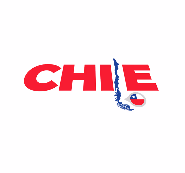 Chilean Map custom vinyl carpet - TenStickers
