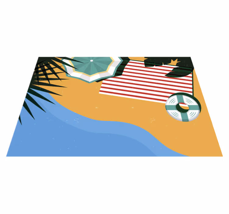 Beach Picnic Scene nature vinyl carpet - TenStickers