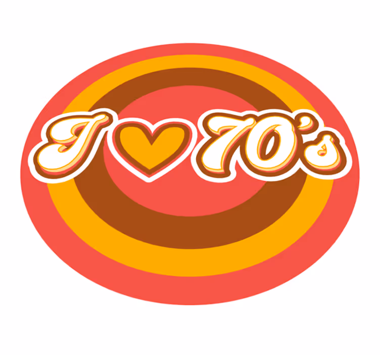 Retro Love Symbol vintage vinyl carpet - TenStickers