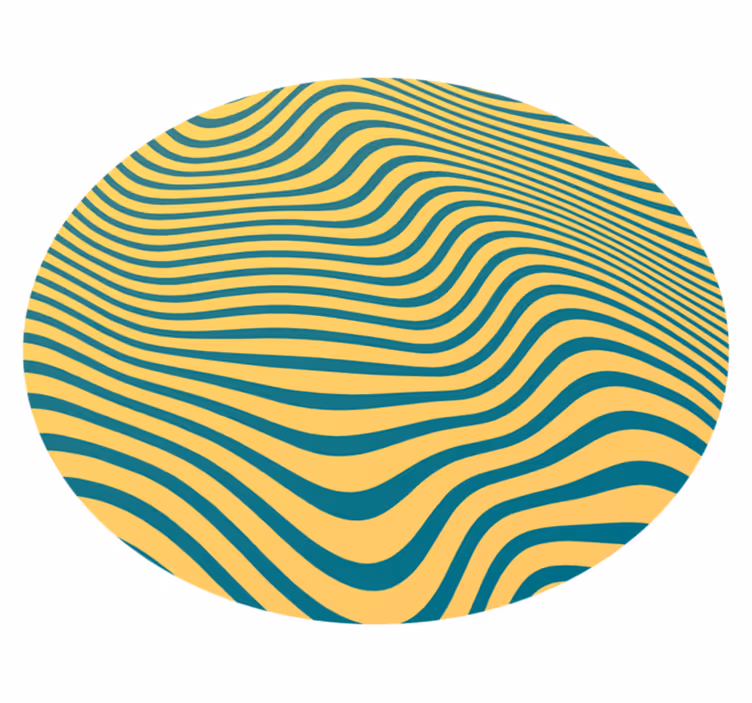 Curvy Line Concept striped vinyl carpet - TenStickers